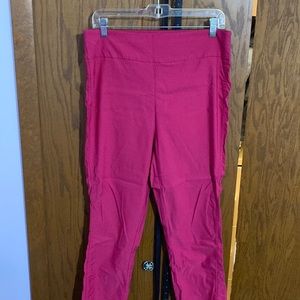 Magenta ponte ankle pants